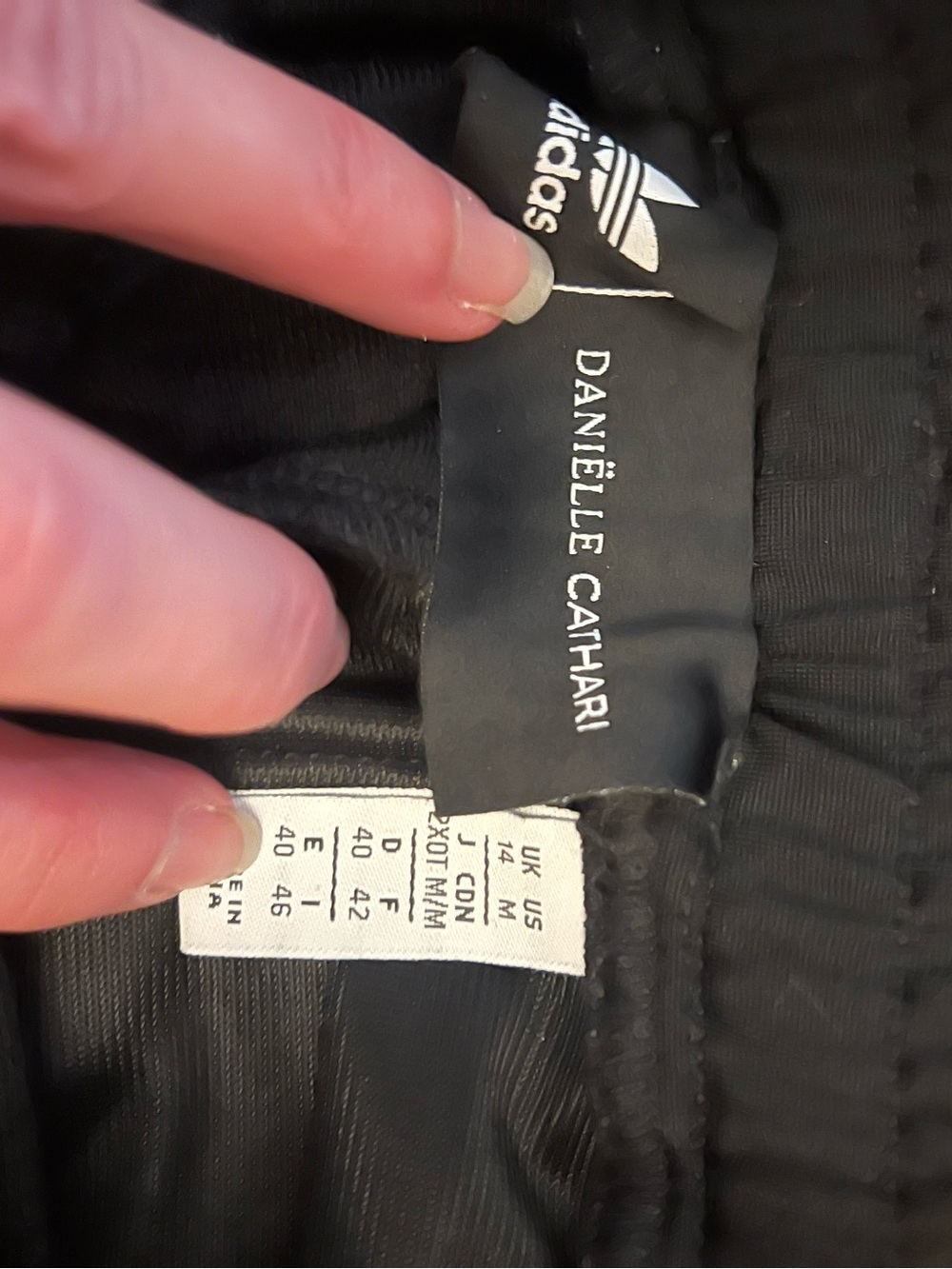 adidas Black Trefoil Jacket with Danielle Cathari Label - Picture 6 of 8